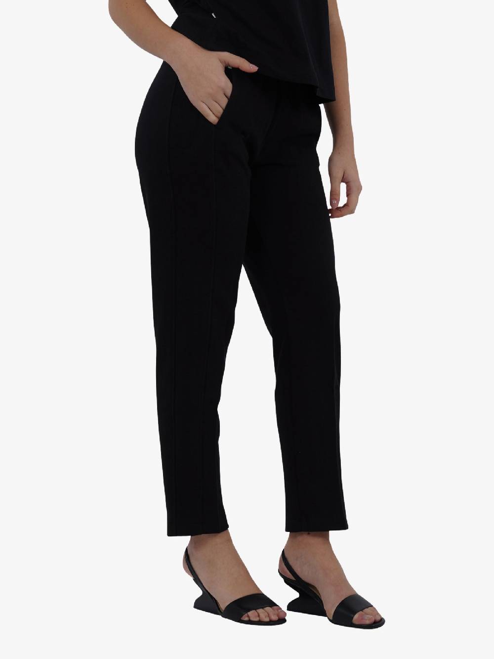 JIJIL Pantalone In Twill Di Cotone PA075 Donna Nero
