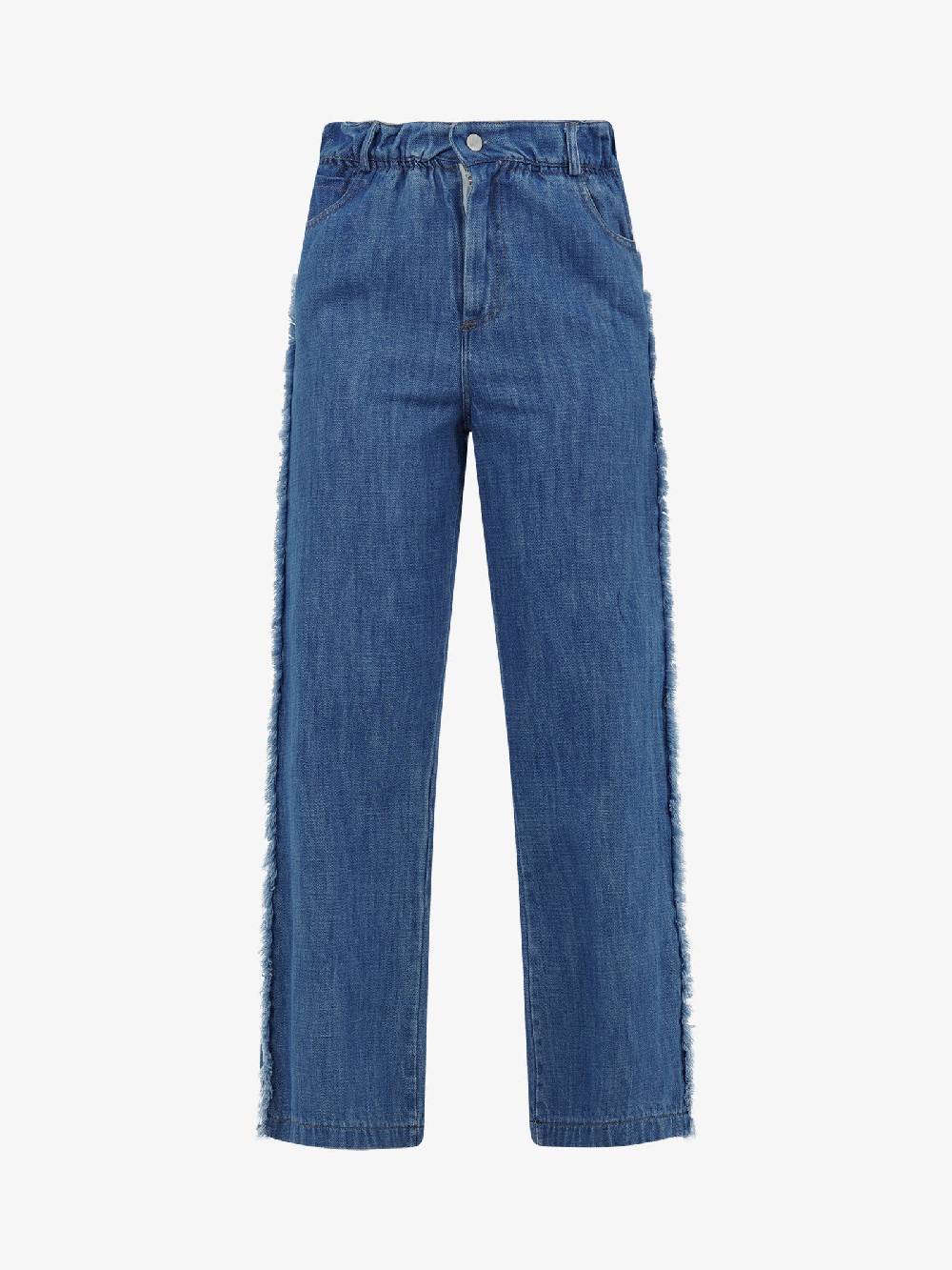 HAVE ONE Pantalone Over Chambray Sfrangiato PSO-L201 Donna Cotone Denim