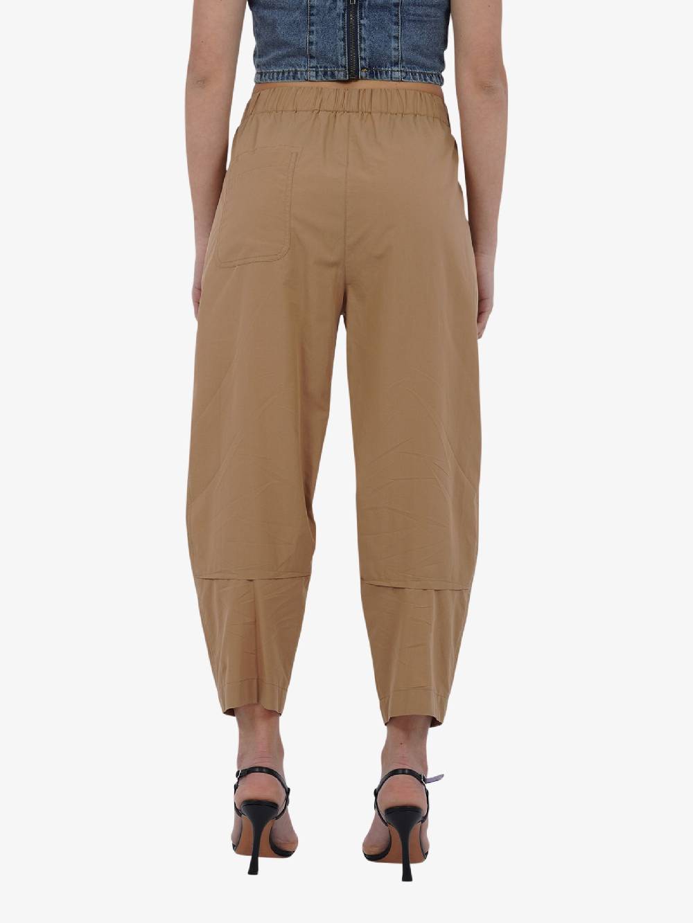 OTTOD'AME Pantalone PCH_DP9582 Donna Cotone Marrone