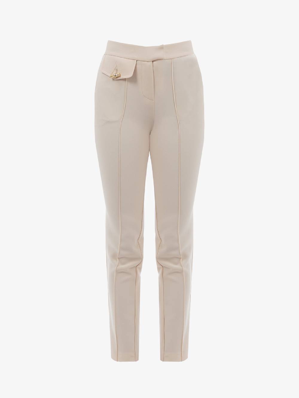 SPACE SIMONA CORSELLINI pantalone Poliestere Panna Donna Modello Elegante e Comodo