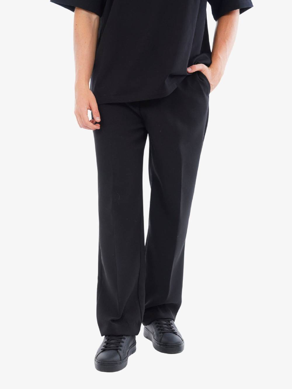 3DICI Pantalone Regolare 025 Uomo Tessuto Misto Nero