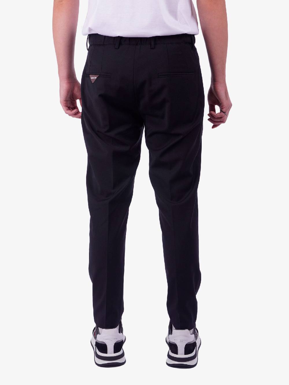 GOLDEN CRAFT Pantalone Regolare In Misto Lana Uomo Nero