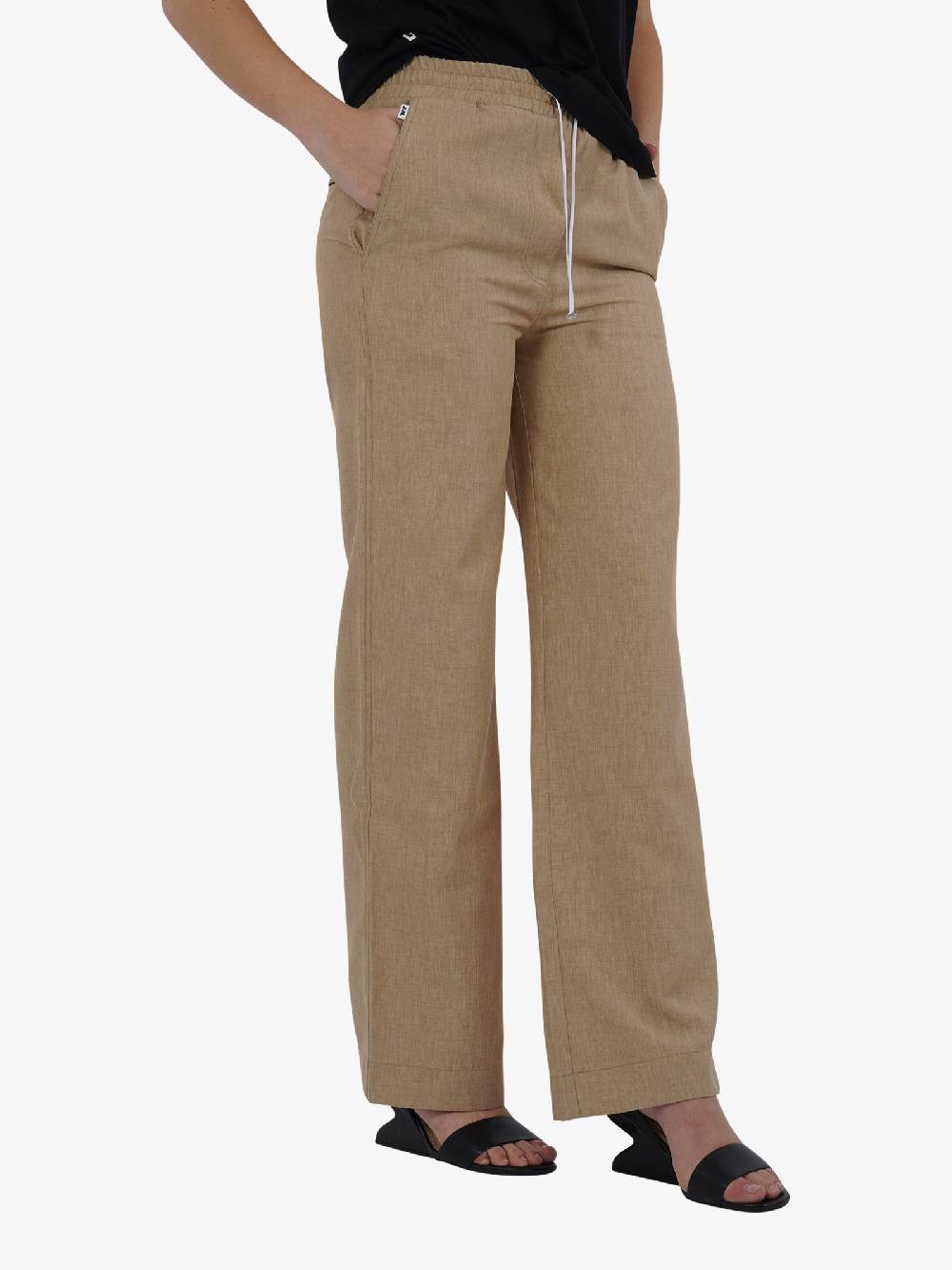 JIJIL Pantalone Regolare PA201 Donna In Tessuto Tecnico Sabbia