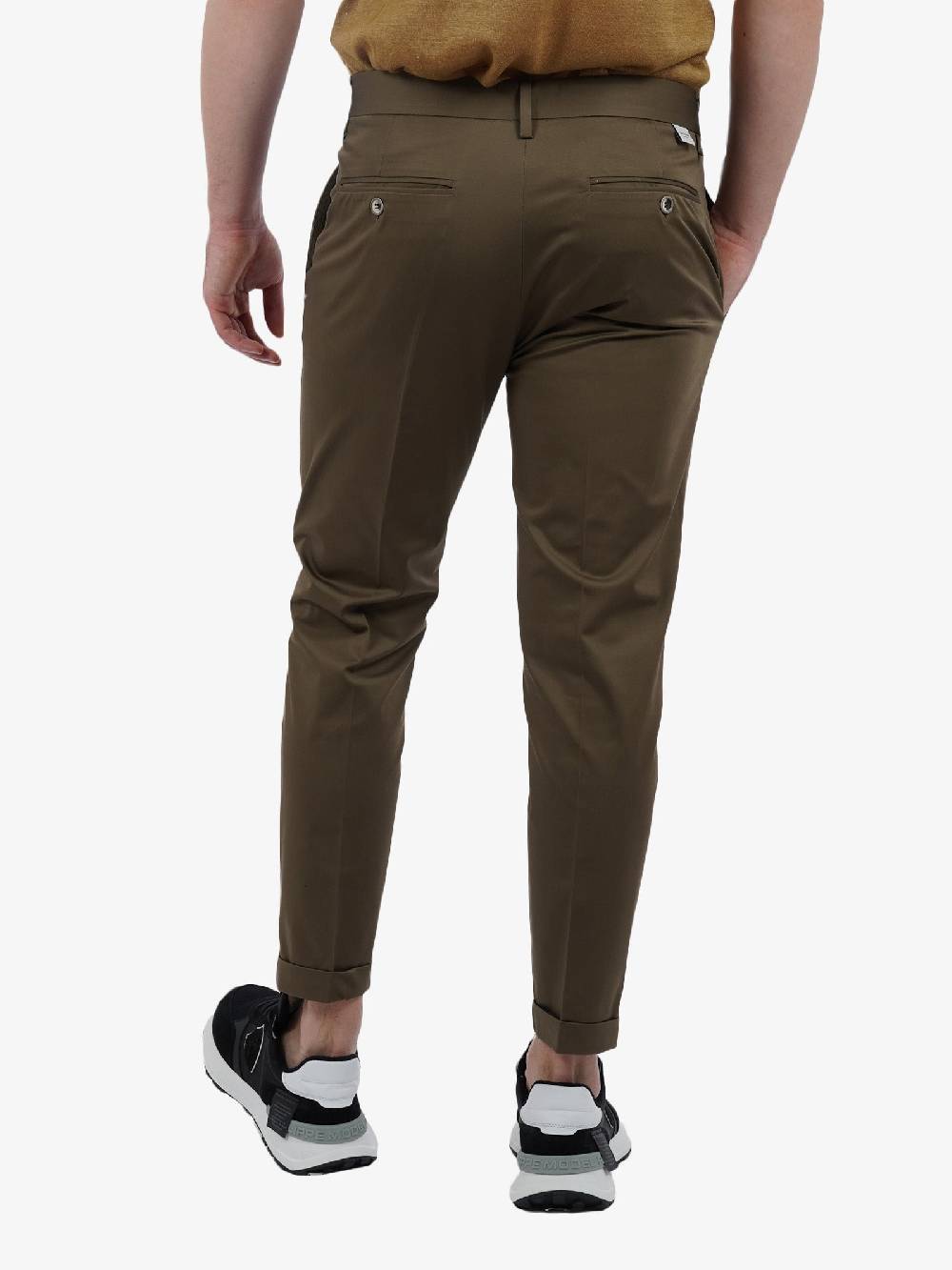 YES LONDON Pantalone Regolare Uomo In Cotone Marrone