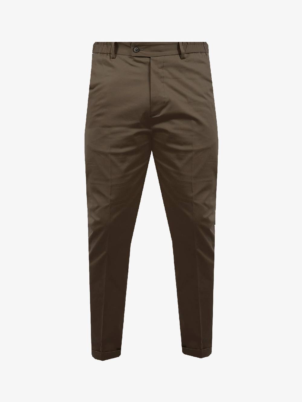 YES LONDON Pantalone regolare uomo in cotone marrone