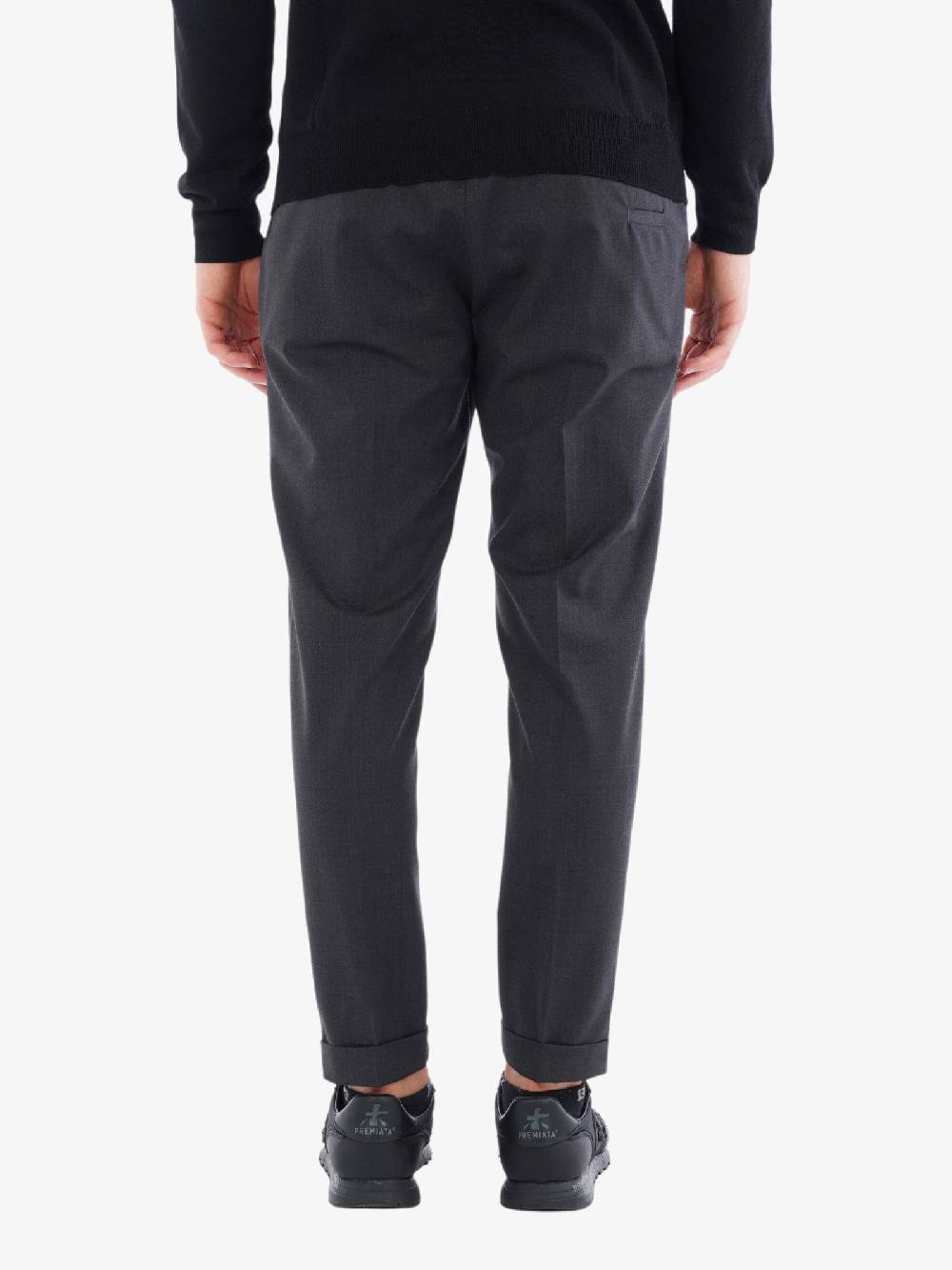 LOW BRAND Pantalone Riviera Elastic Uomo In Misto Lana Grigio