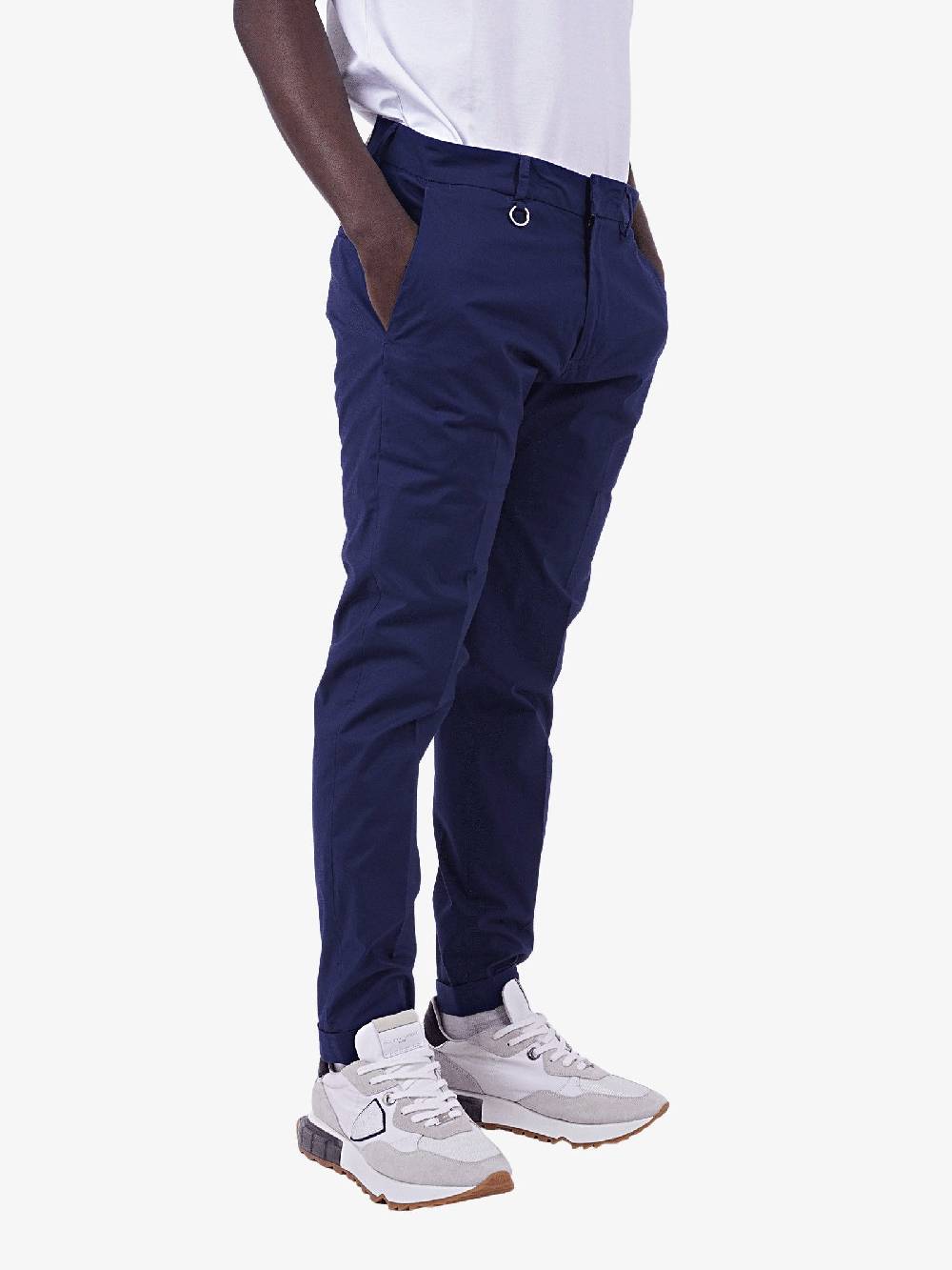 GOLDEN CRAFT Pantalone Roxy Uomo In Cotone Leggero Blu Royal