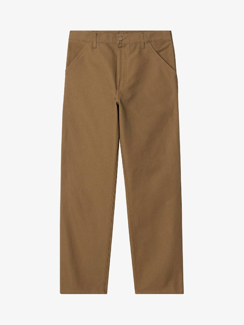CARHARTT WIP Pantalone Single Knee I031497_HZ_01 uomo in cotone marrone