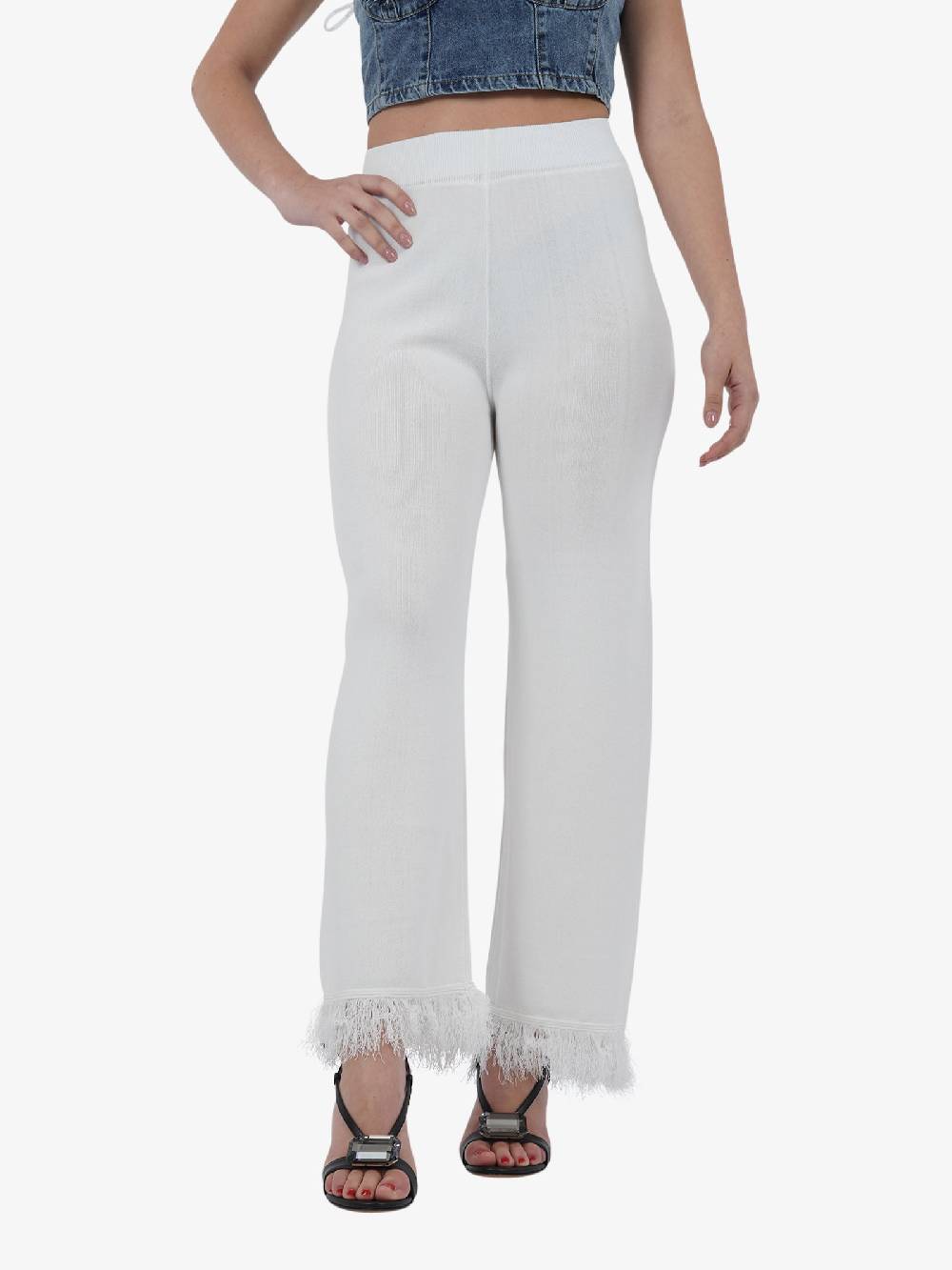 TRASH AND LUXURY Pantalone TL-05SS240412 donna viscosa panna