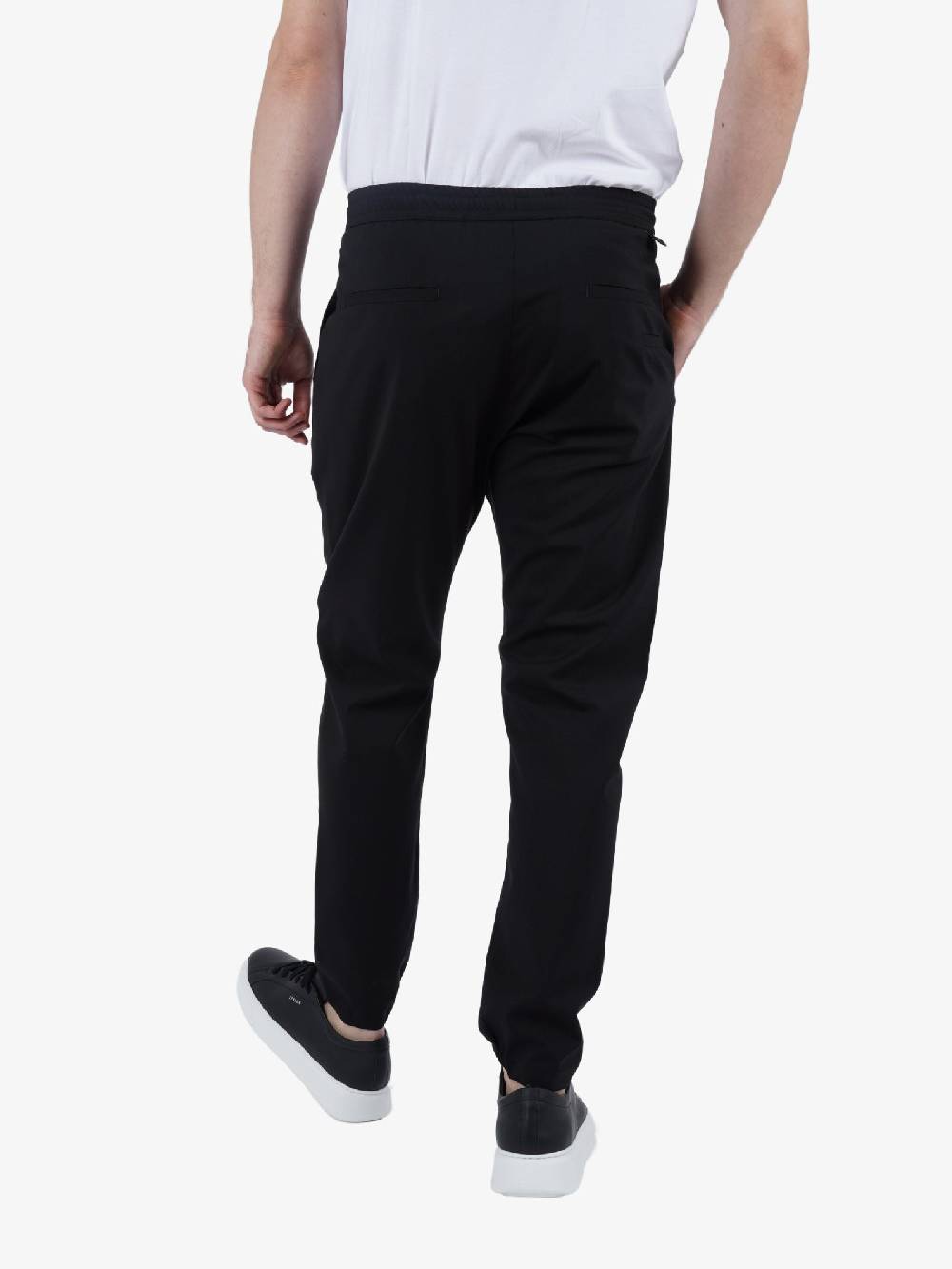 LOW BRAND Pantalone Tokyo Tropical Uomo In Lana Nero