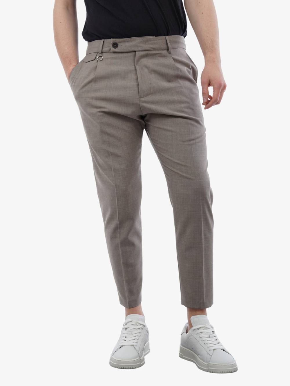 GOLDEN CRAFT Pantalone Uomo In Cotone Grigio Charles Light Wool