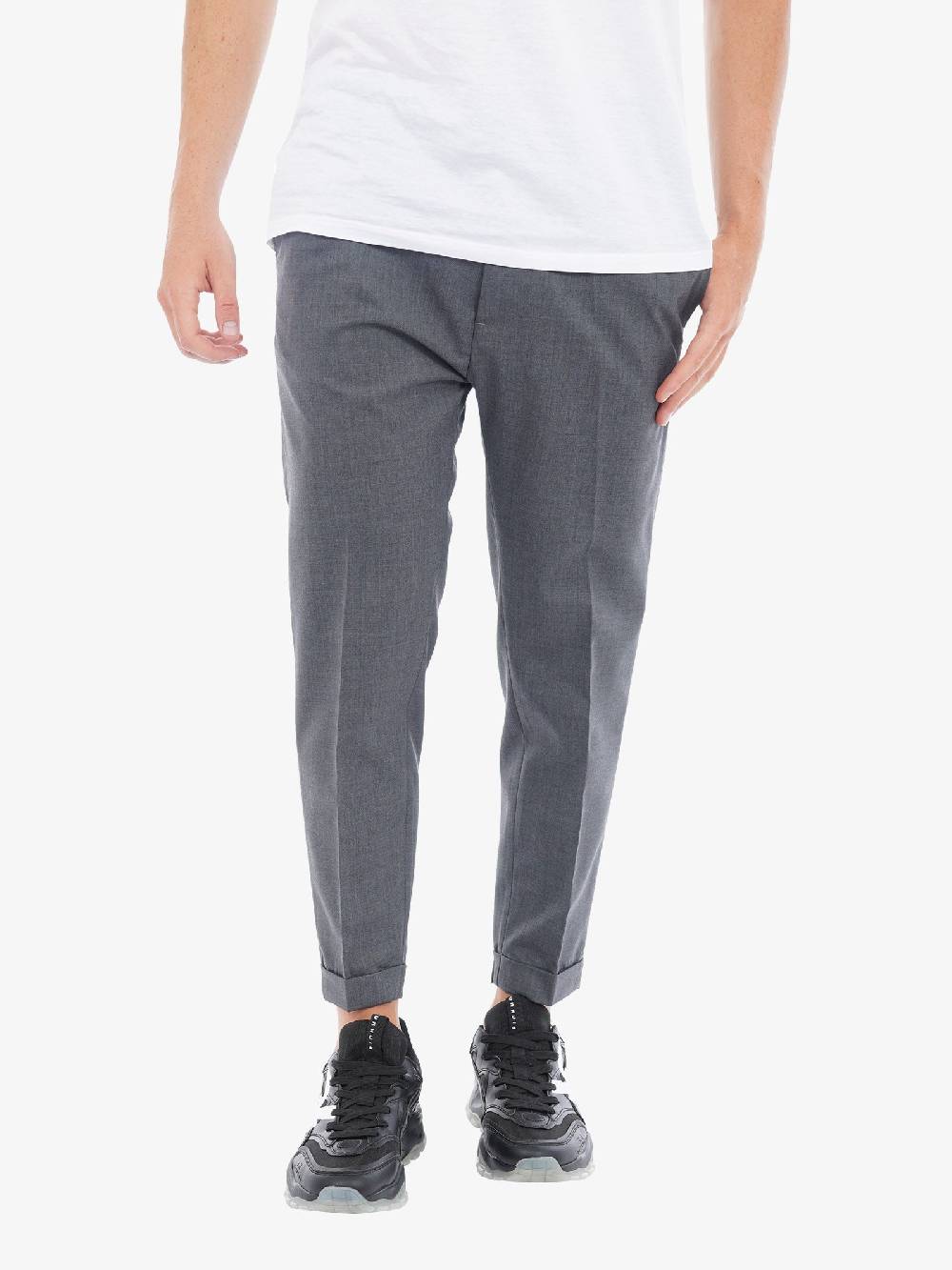 YES LONDON Pantalone XP3176 Uomo In Fresco Lana Grigio
