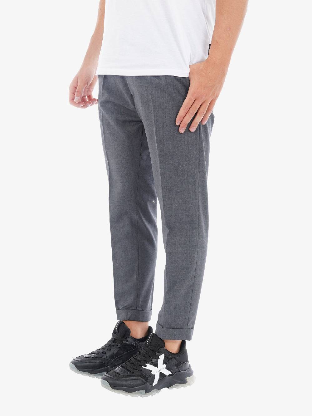 YES LONDON Pantalone XP3176 Uomo In Fresco Lana Grigio