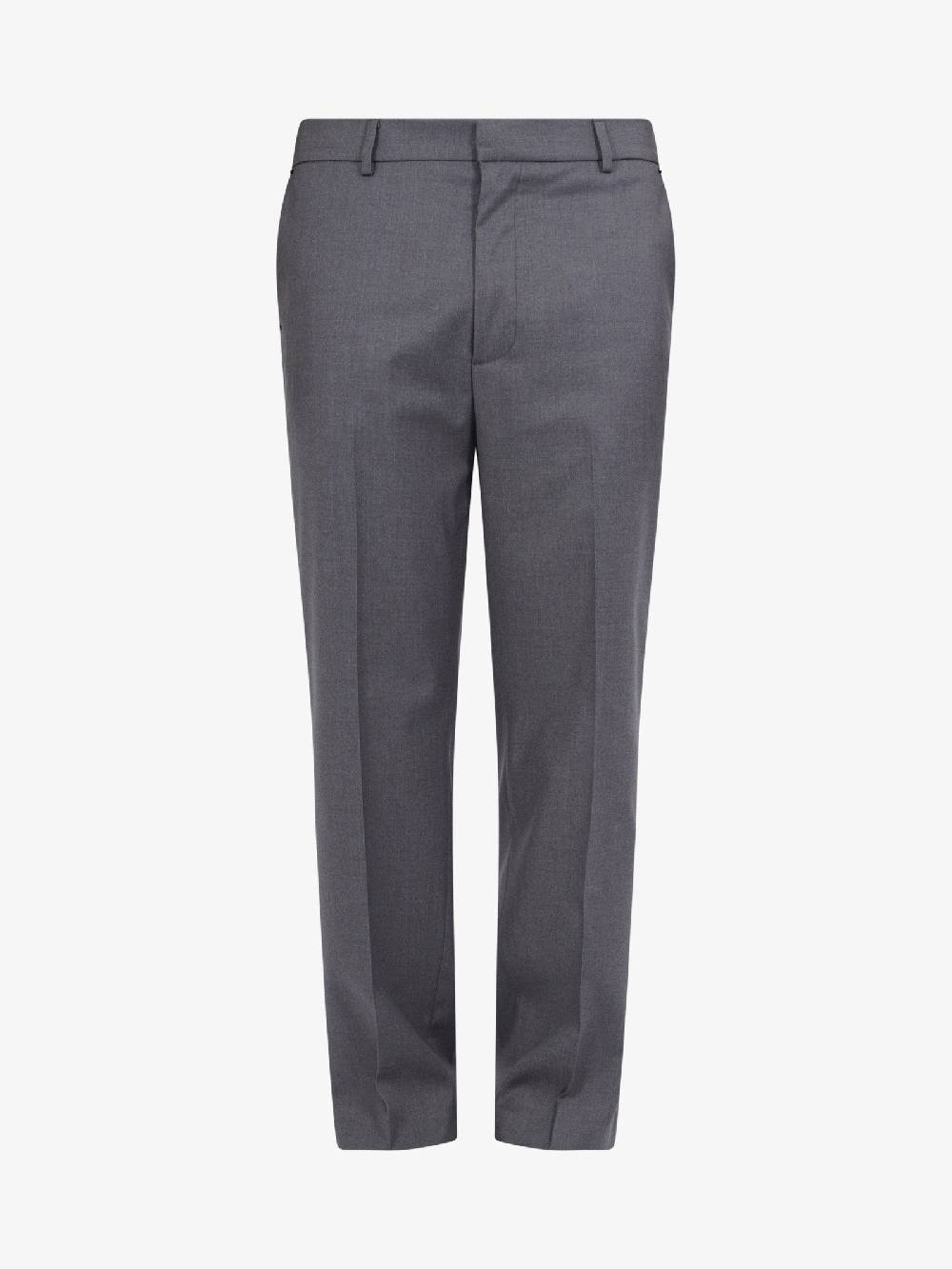 WHITE OVER Pantaloni a gamba dritta Maikel 00508 uomo in misto viscosa grigio