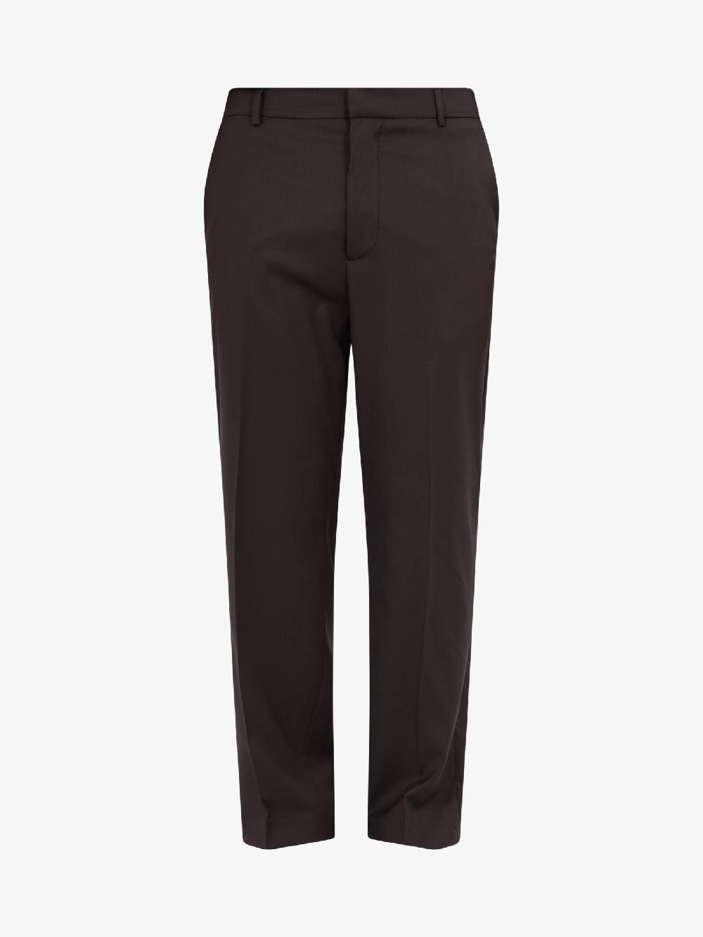 WHITE OVER Pantaloni a gamba dritta Maikel 00508 uomo in misto viscosa moro