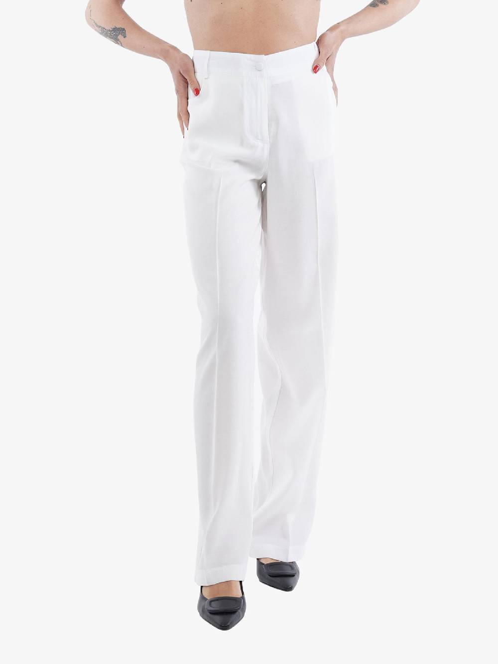 JIJIL Pantaloni Donna Viscosa Bianco Modello PA2720001