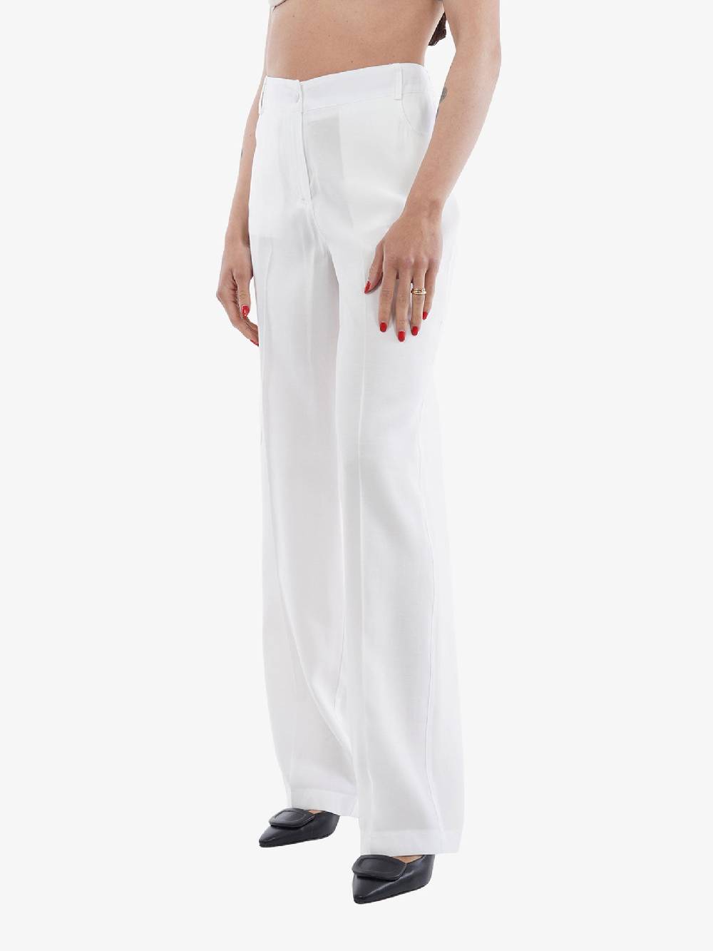 JIJIL Pantaloni Donna Viscosa Bianco Modello PA2720001