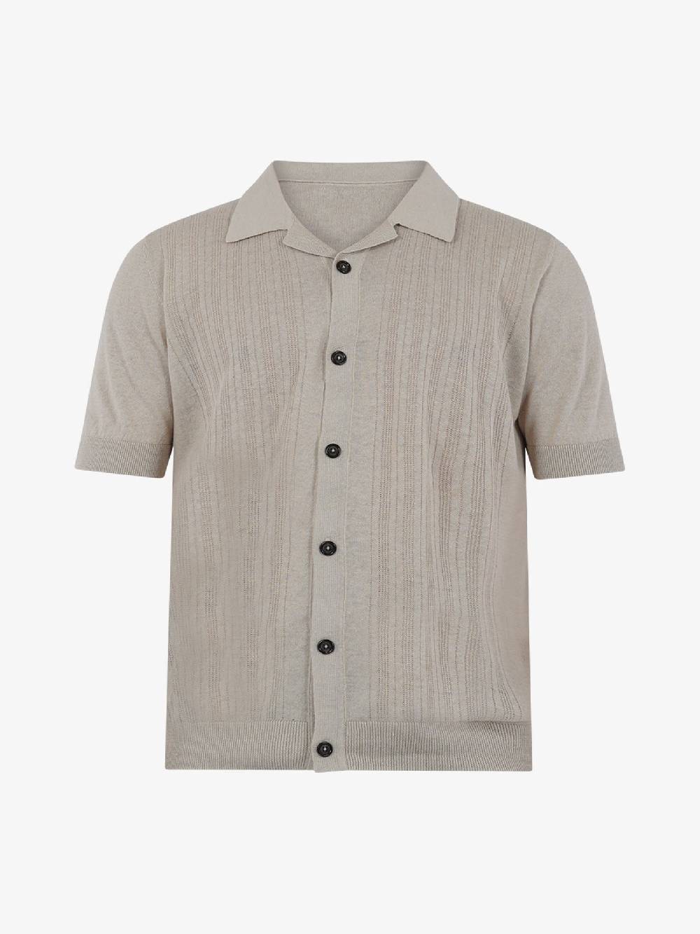 PAOLO PECORA Cardigan A049F400 Uomo Lino Beige