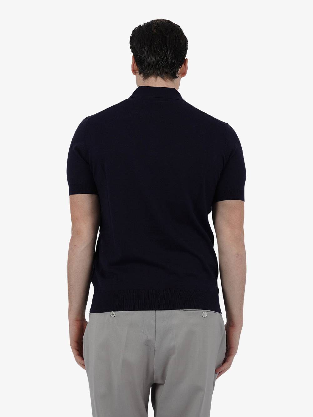 PAOLO PECORA Polo A007F100 Uomo Cotone Blu