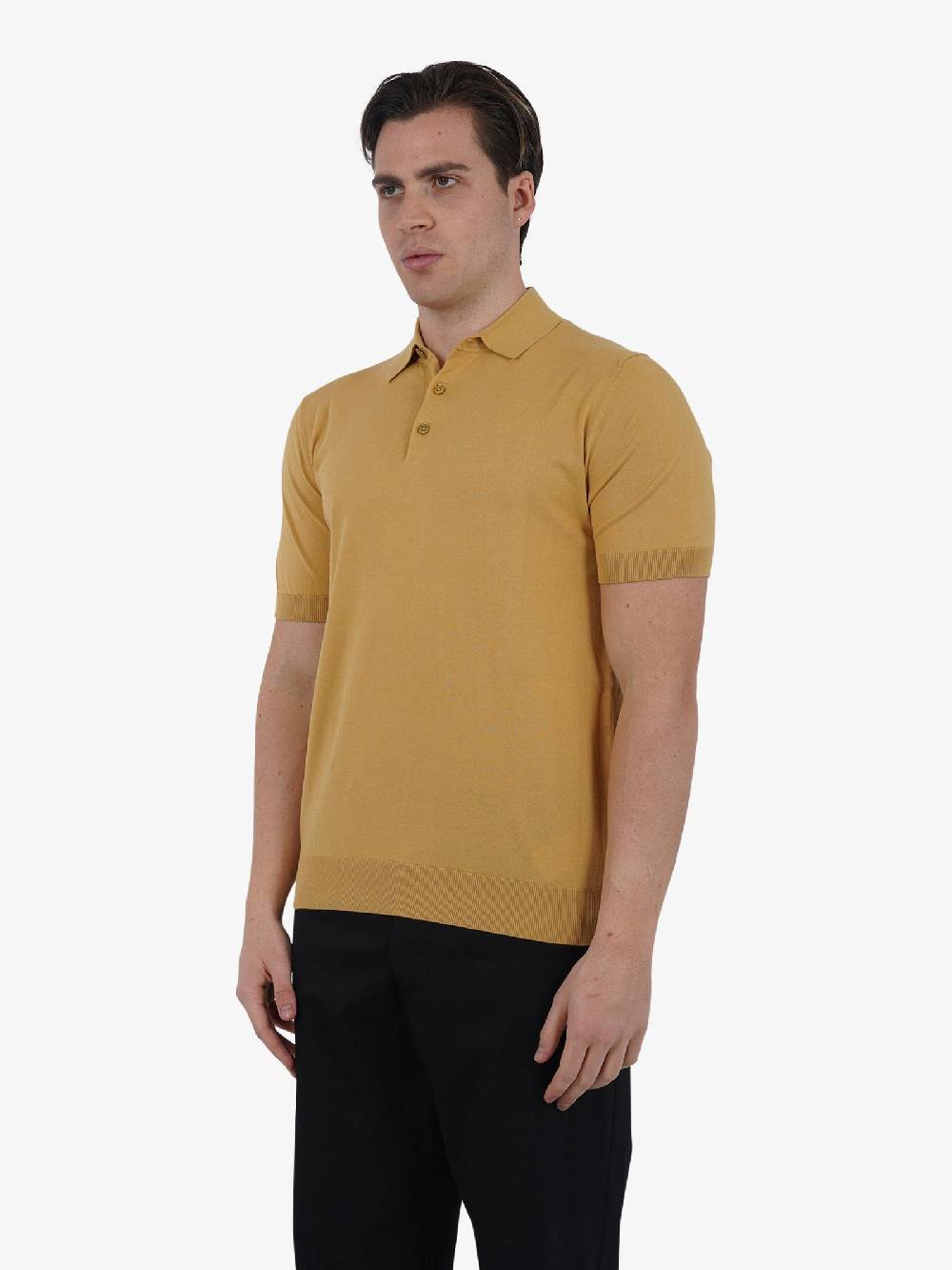 PAOLO PECORA Polo A007F100 Uomo Cotone Giallo