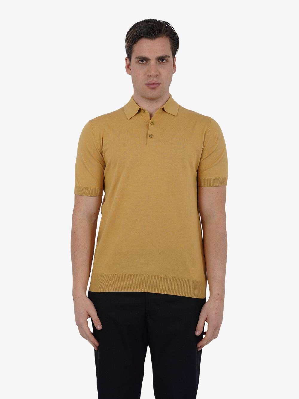 PAOLO PECORA Polo A007F100 uomo cotone giallo