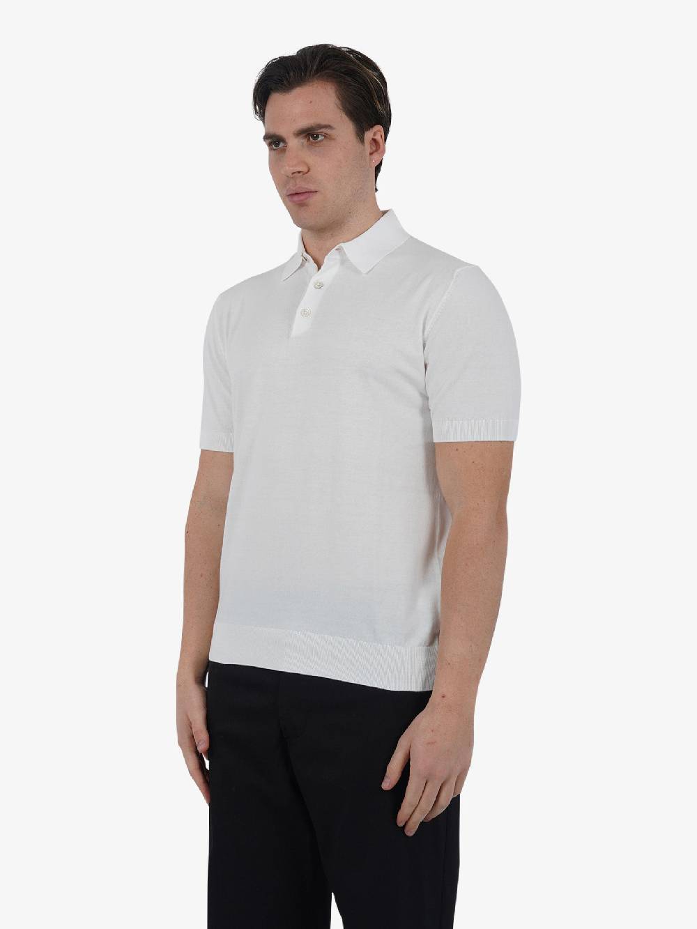 PAOLO PECORA Polo A007F100 Uomo Cotone Panna