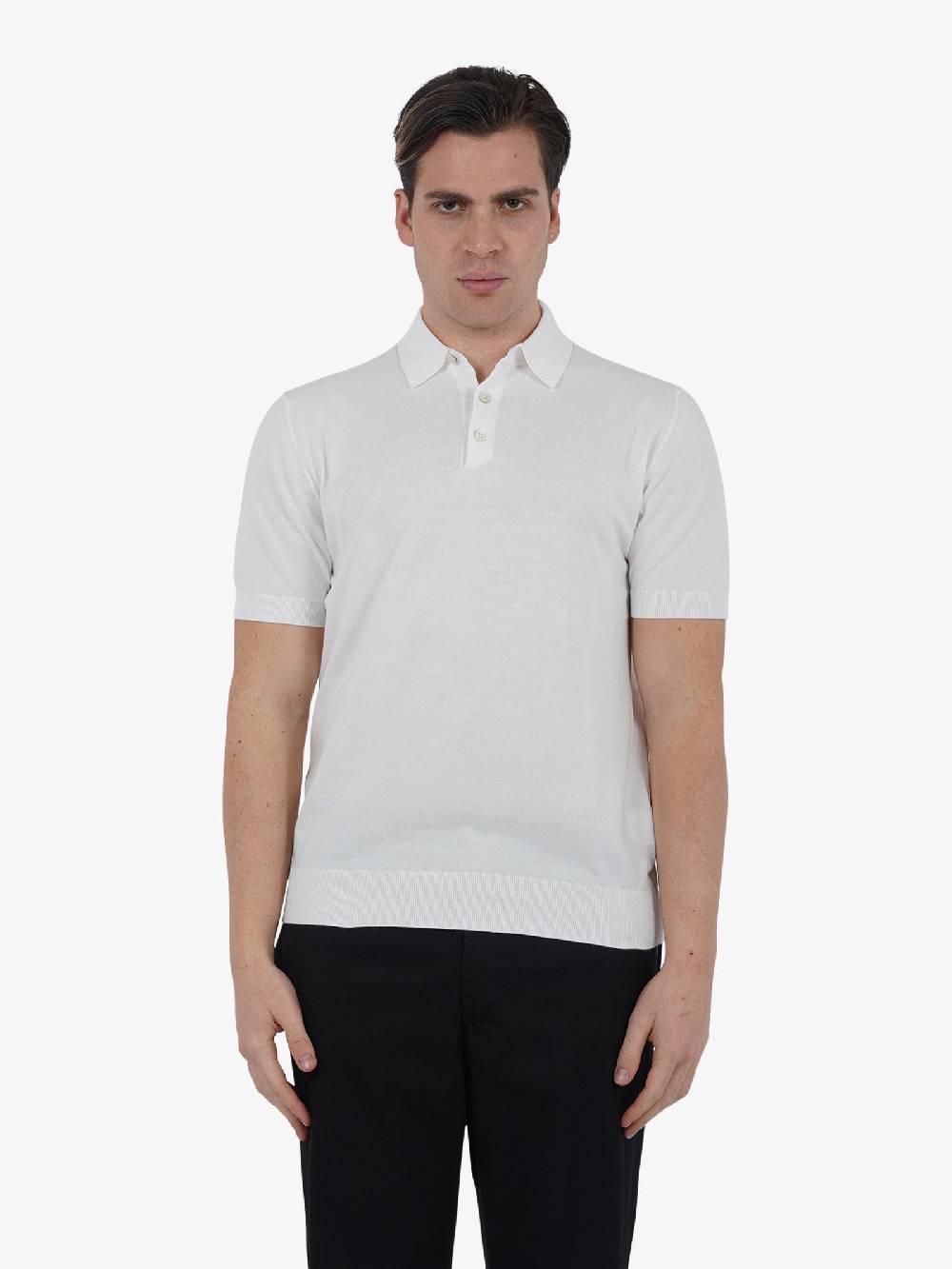 PAOLO PECORA Polo A007F100 uomo cotone panna