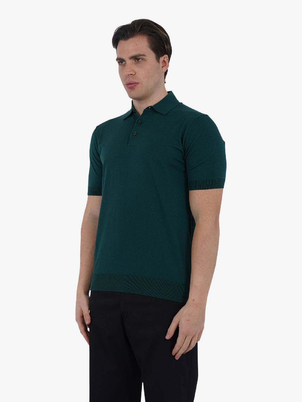 PAOLO PECORA Polo A007F100 Uomo Cotone Verde