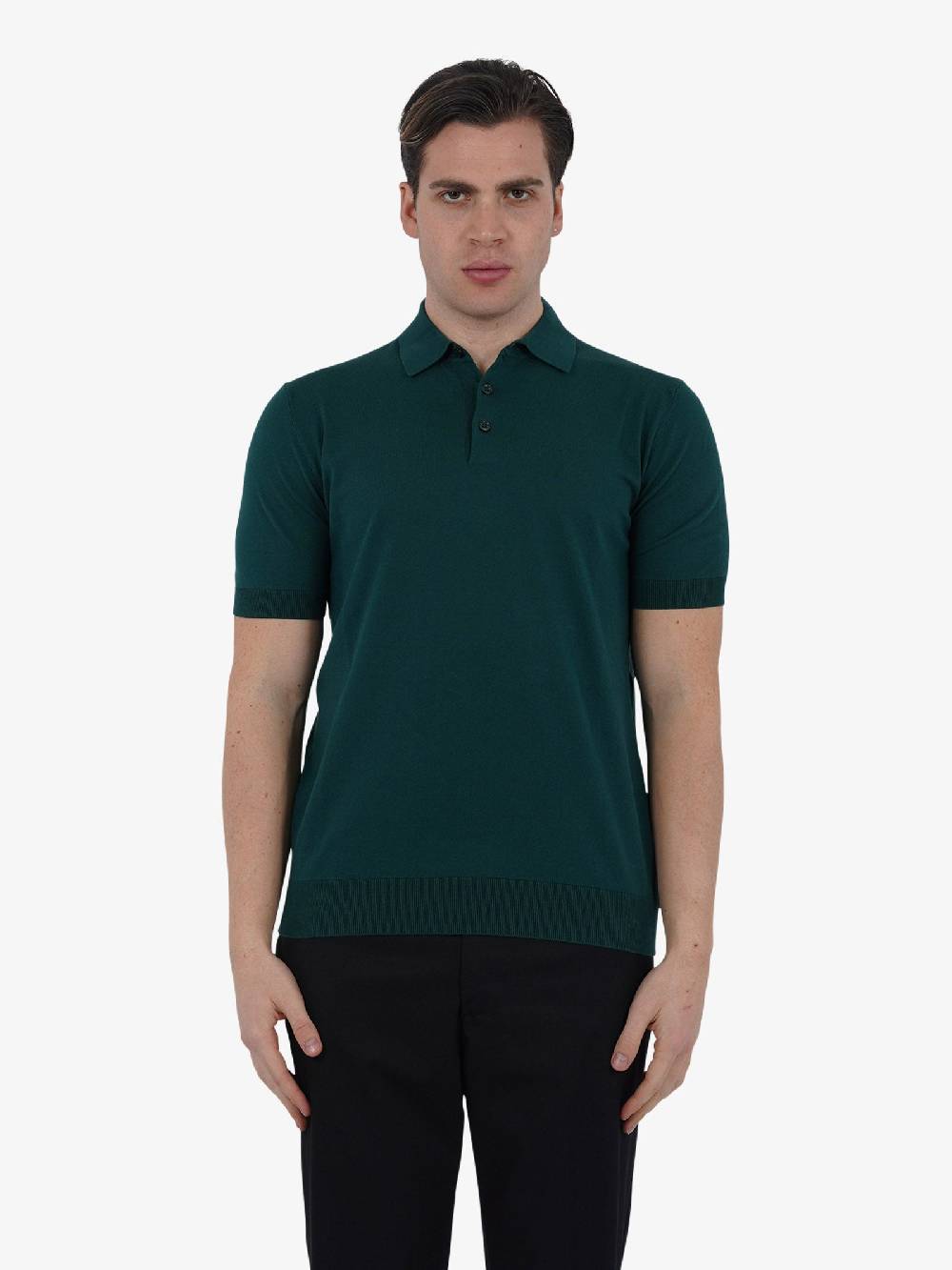 PAOLO PECORA Polo A007F100 uomo cotone verde
