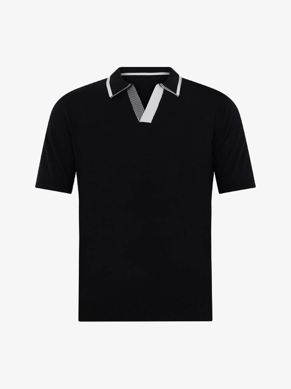 PAOLO PECORA Polo A016F100 Uomo Cotone Nero