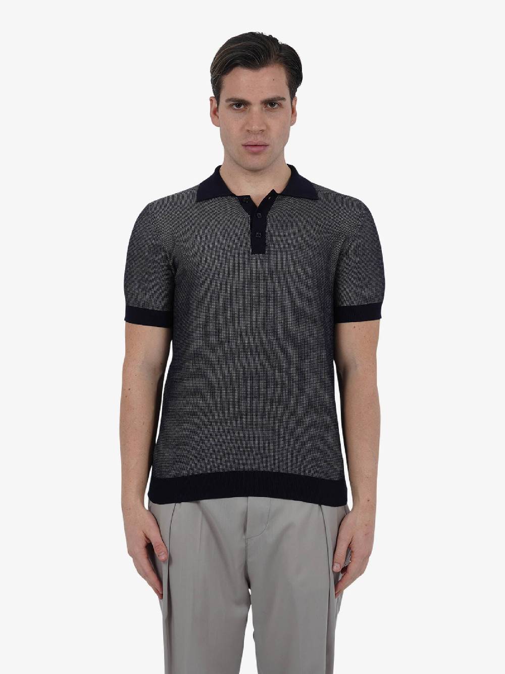 PAOLO PECORA Polo A026F100 uomo cotone blu