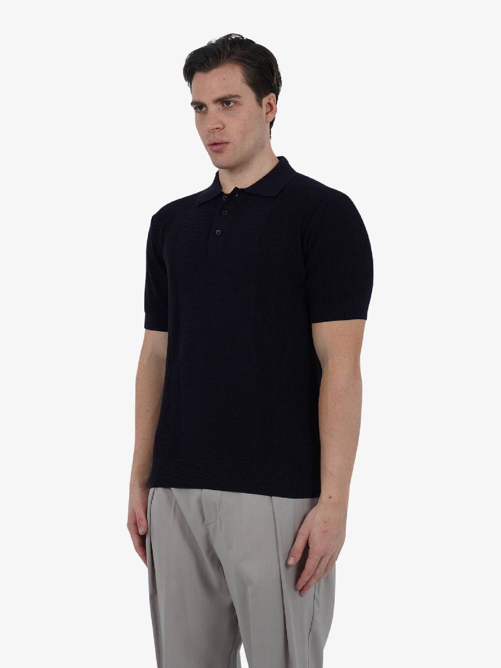 PAOLO PECORA Polo A039F300 Uomo Cotone Blu