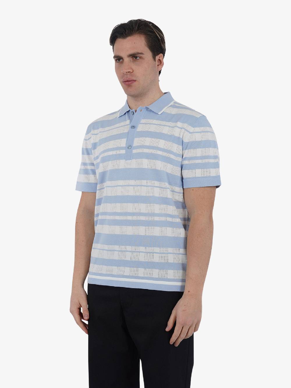 PAOLO PECORA Polo A042F300 Uomo Cotone Azzurro