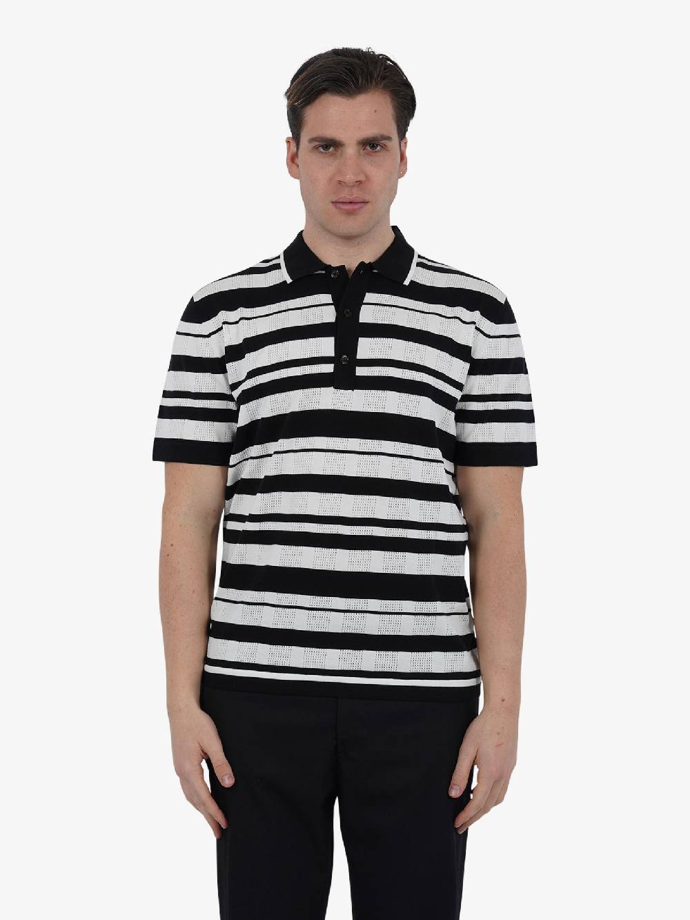 PAOLO PECORA Polo A042F300 uomo cotone nero