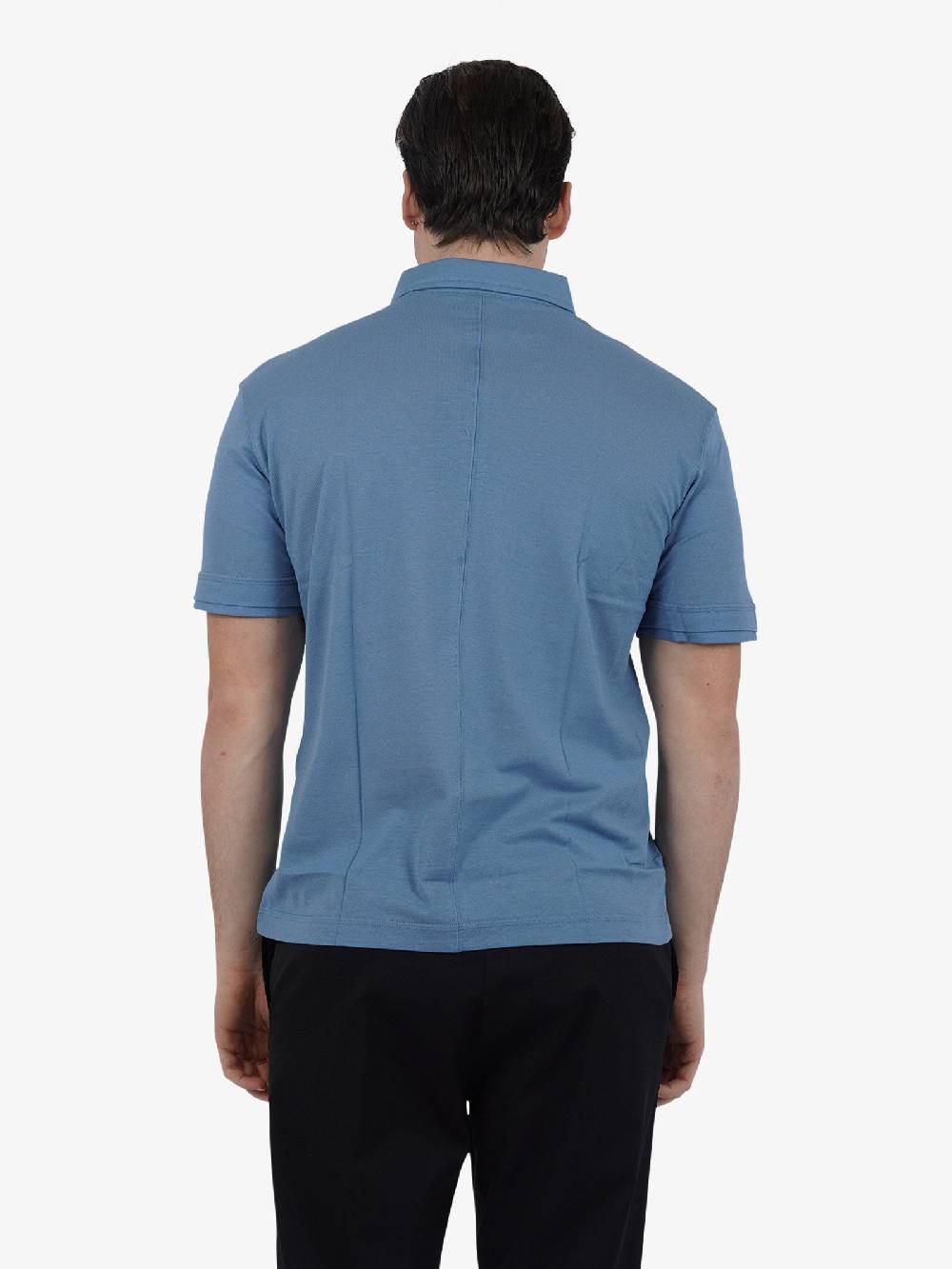 PAOLO PECORA Polo F1414138 Uomo Cotone Azzurro