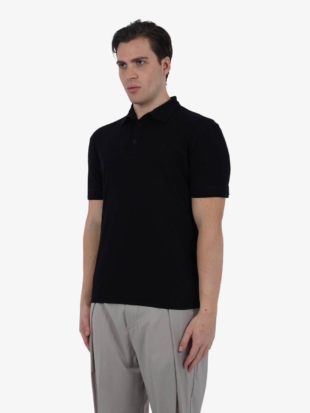 PAOLO PECORA Polo F1414138 Uomo Cotone Nero