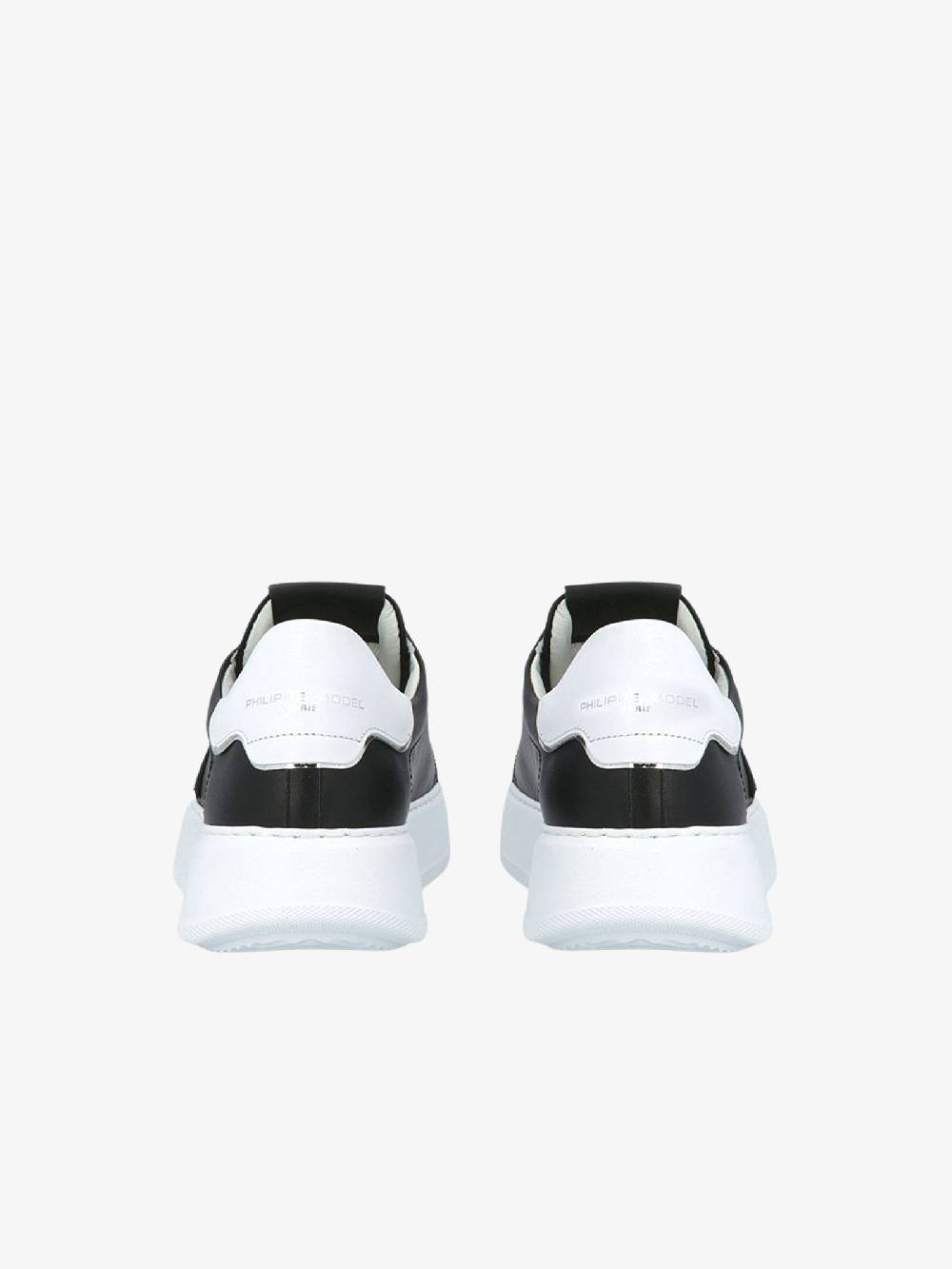 PHILIPPE MODEL Sneaker Temple Veau - Noir Blanc