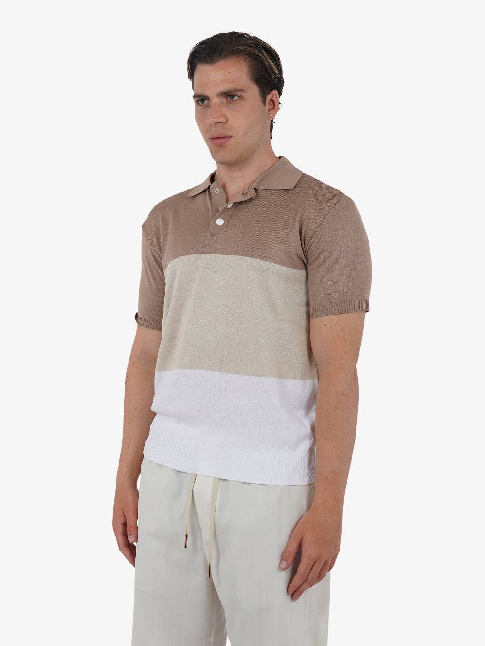 PRET A PORTER Polo A 3 Bottoni M9M2755 Uomo Cotone Multicolor