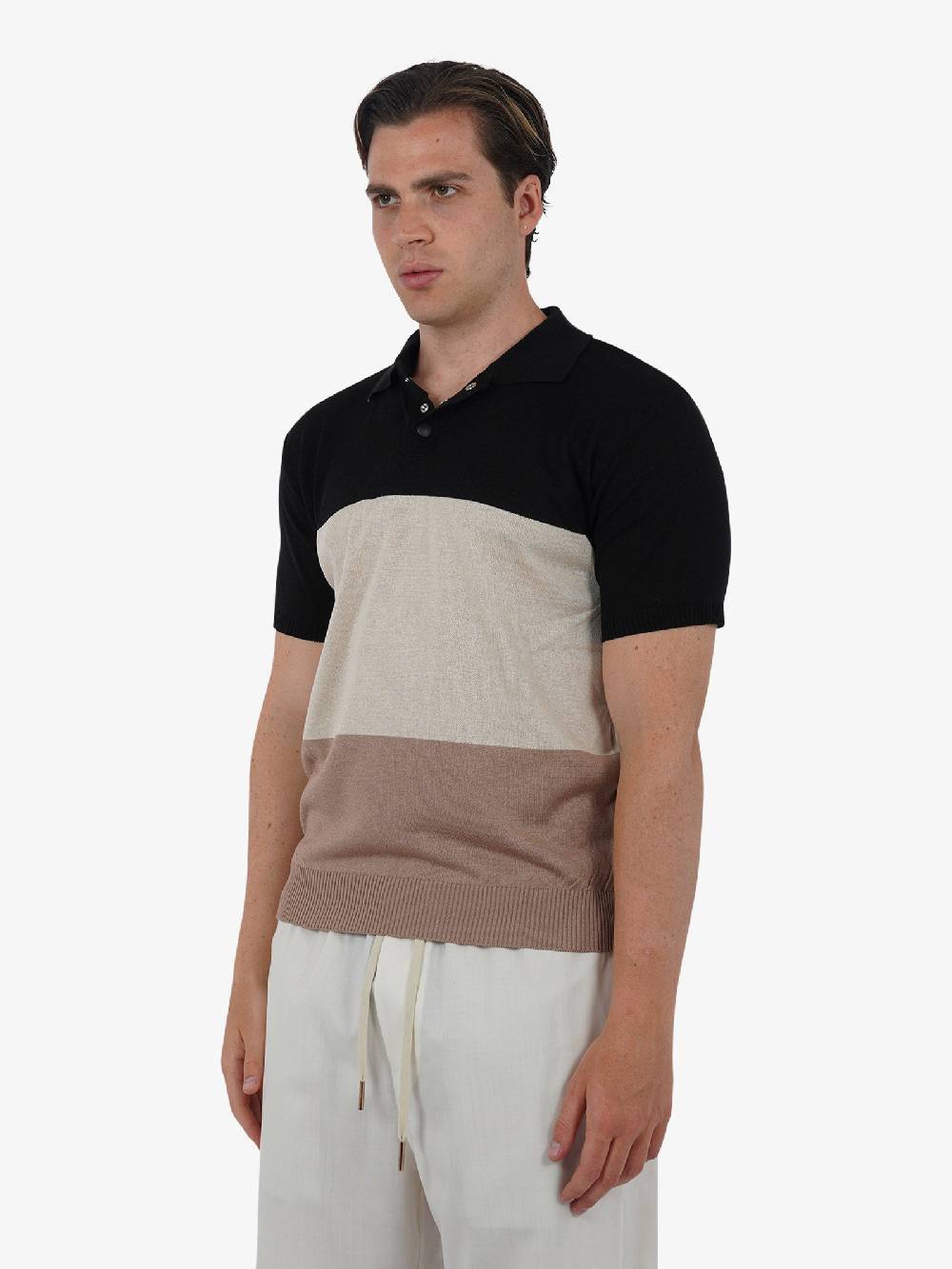 PRET A PORTER Polo A 3 Bottoni M9M2755 Uomo Cotone Multicolor