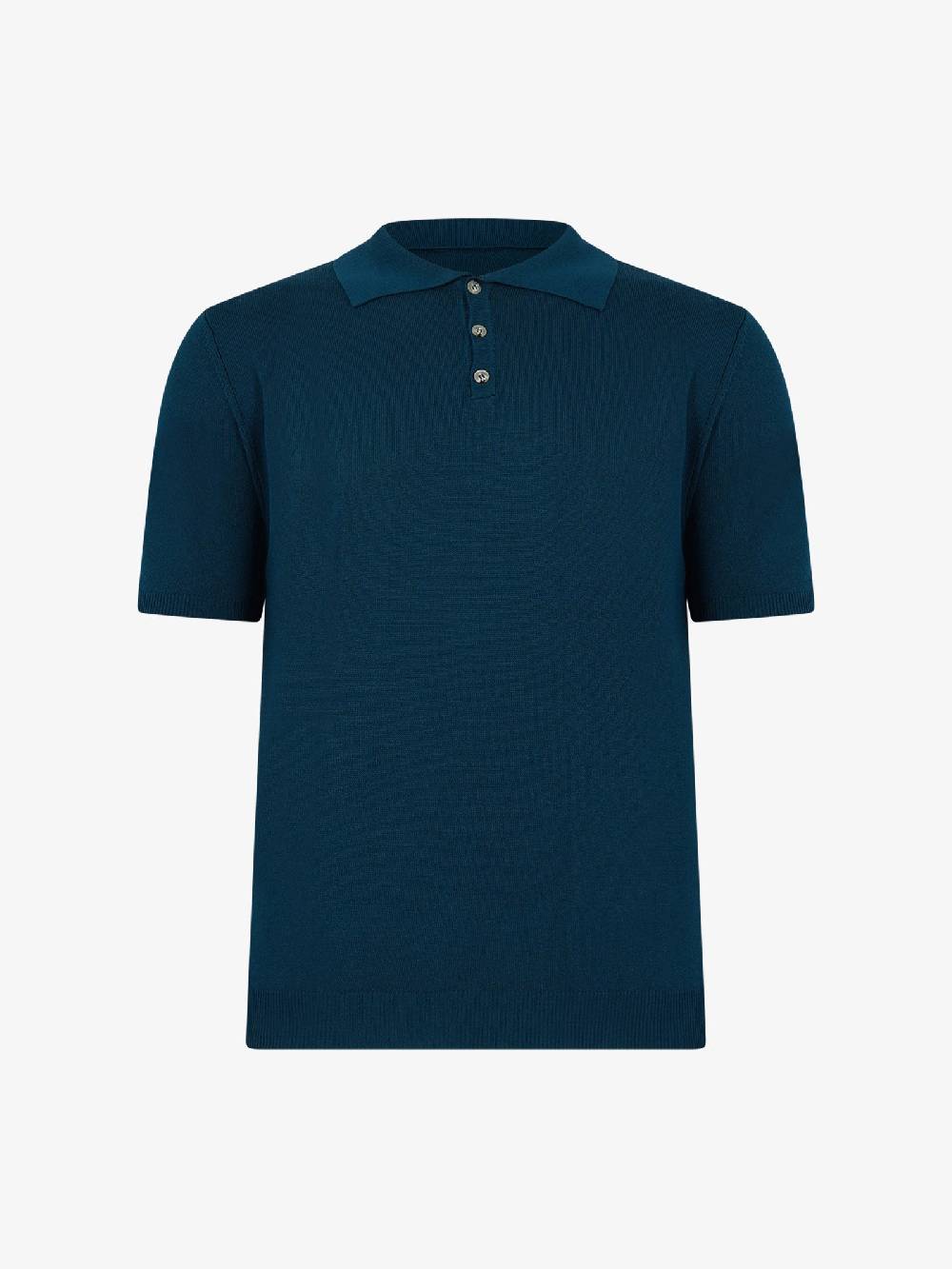 WHITE OVER Polo A 3 Bottoni PO/001 Uomo Viscosa Blu