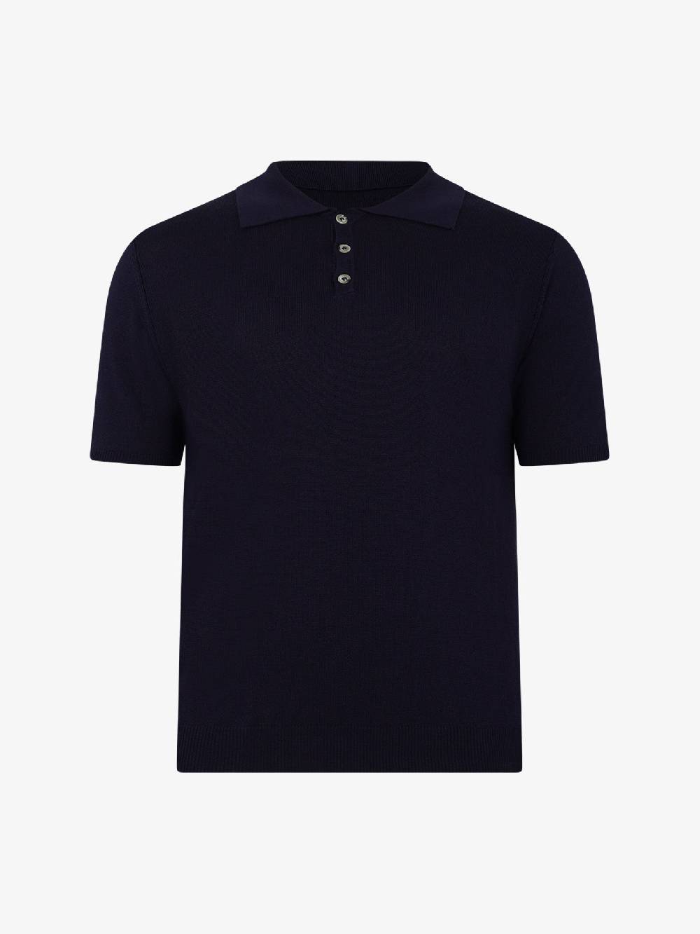 WHITE OVER Polo A 3 Bottoni PO/001 Uomo Viscosa Blu