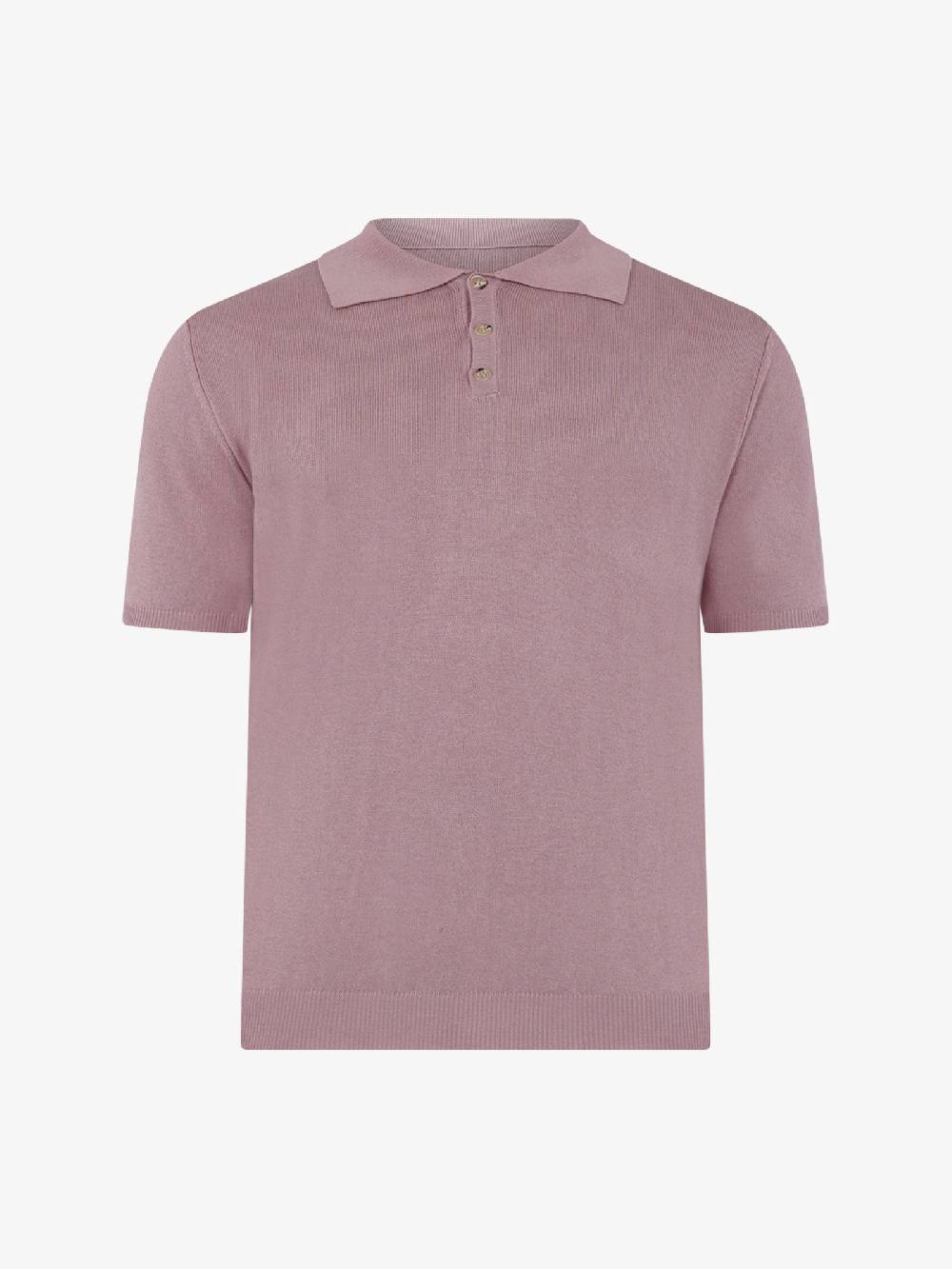 WHITE OVER Polo A 3 Bottoni PO/001 Uomo Viscosa Rosa