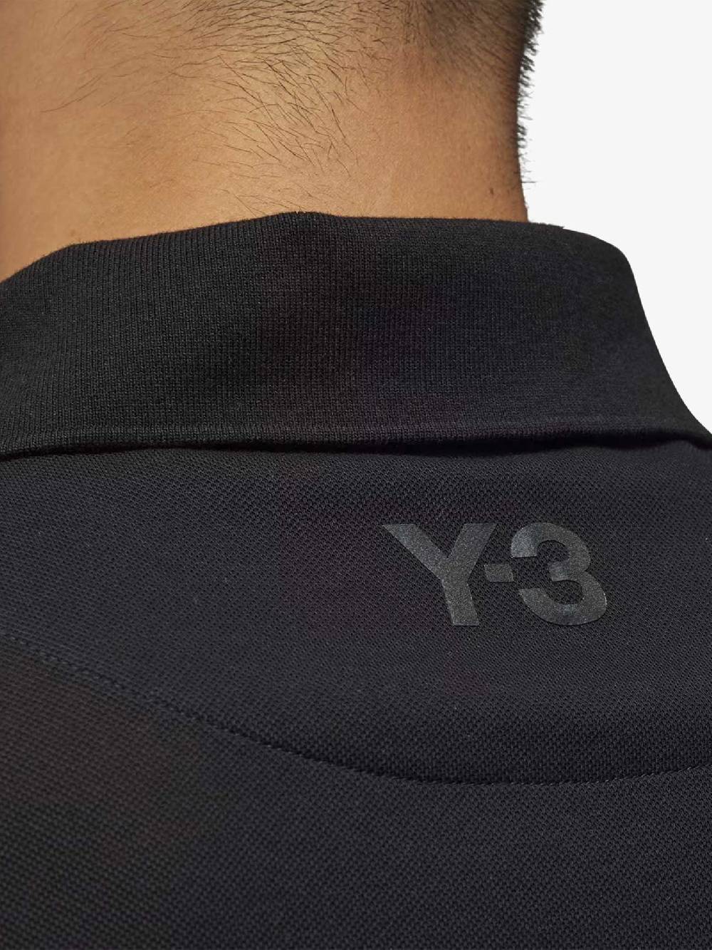 Y-3 Polo A Maniche Corte IR7110 Uomo In Cotone Nero
