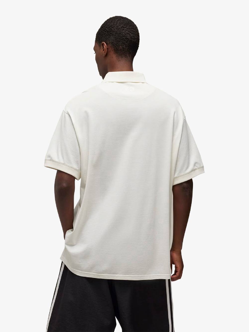 Y-3 Polo A Maniche Corte IV5647 Uomo In Cotone Bianco Caldo