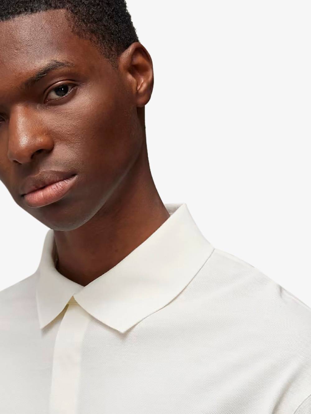 Y-3 Polo A Maniche Corte IV5647 Uomo In Cotone Bianco Caldo