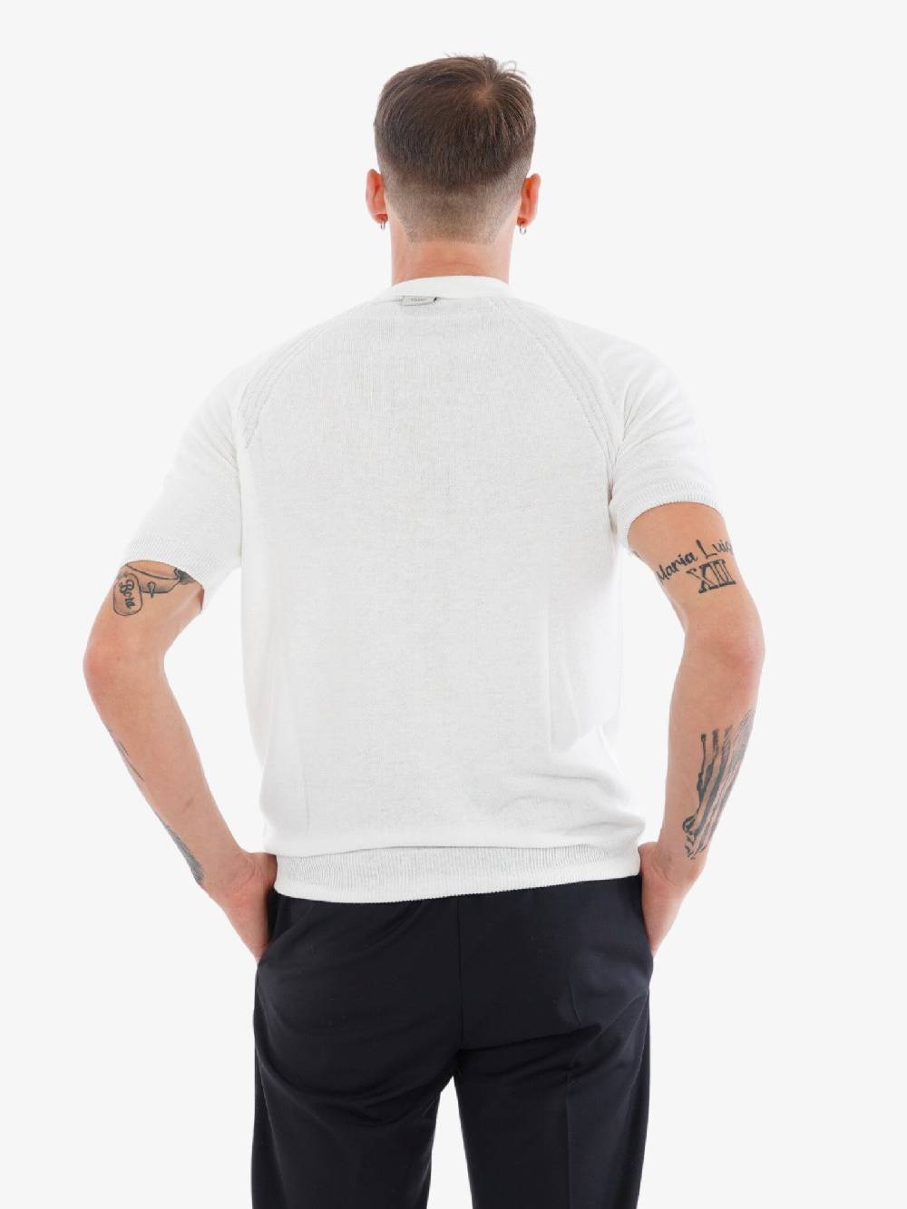 PRIME Polo A Maniche Corte MA07 Uomo In Cotone Bianco