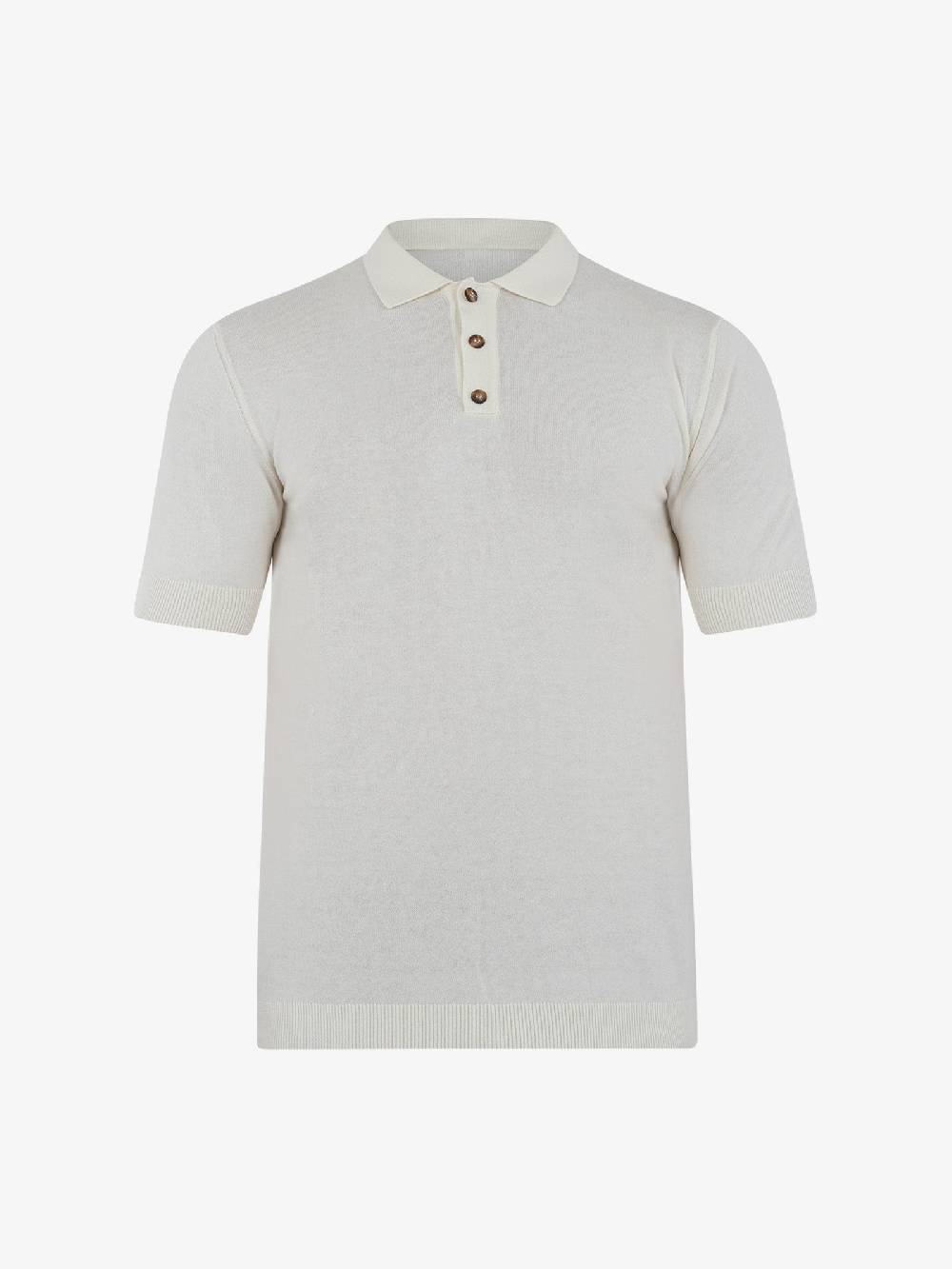 CAPRI VICE Polo A Tre Bottoni CPVS24PL03 Uomo Cotone Panna