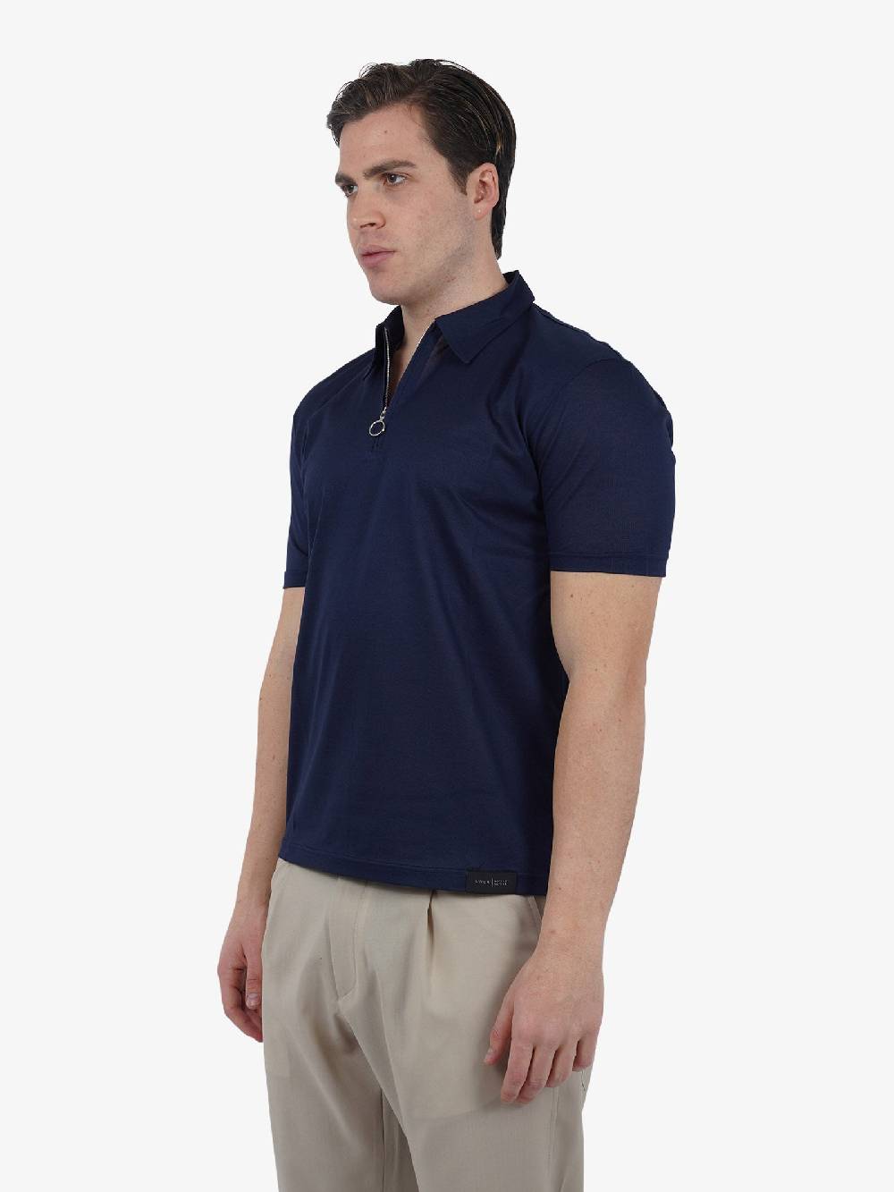 LOW BRAND Polo B230 Zip Piquet L1TSS246520 Uomo Cotone Blu