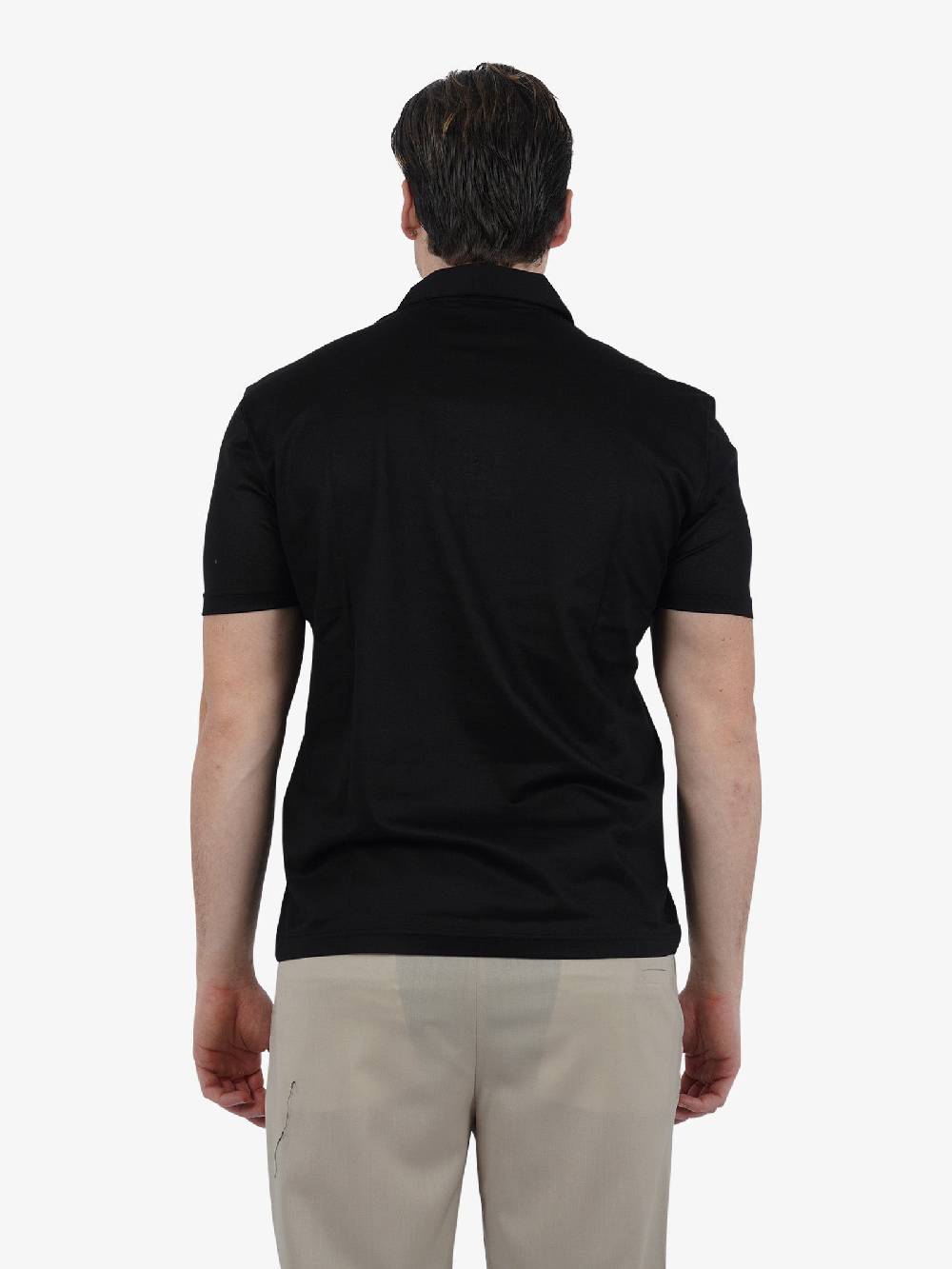 LOW BRAND Polo B230 Zip Piquet L1TSS246520 Uomo Cotone Nero