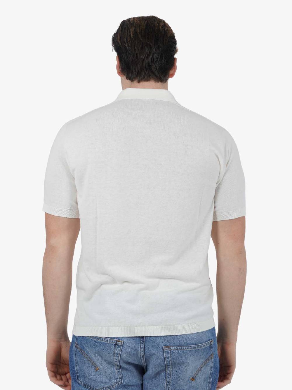 AROVESCIO Polo Derby MM F15 S24M3101 Uomo Cotone Bianco